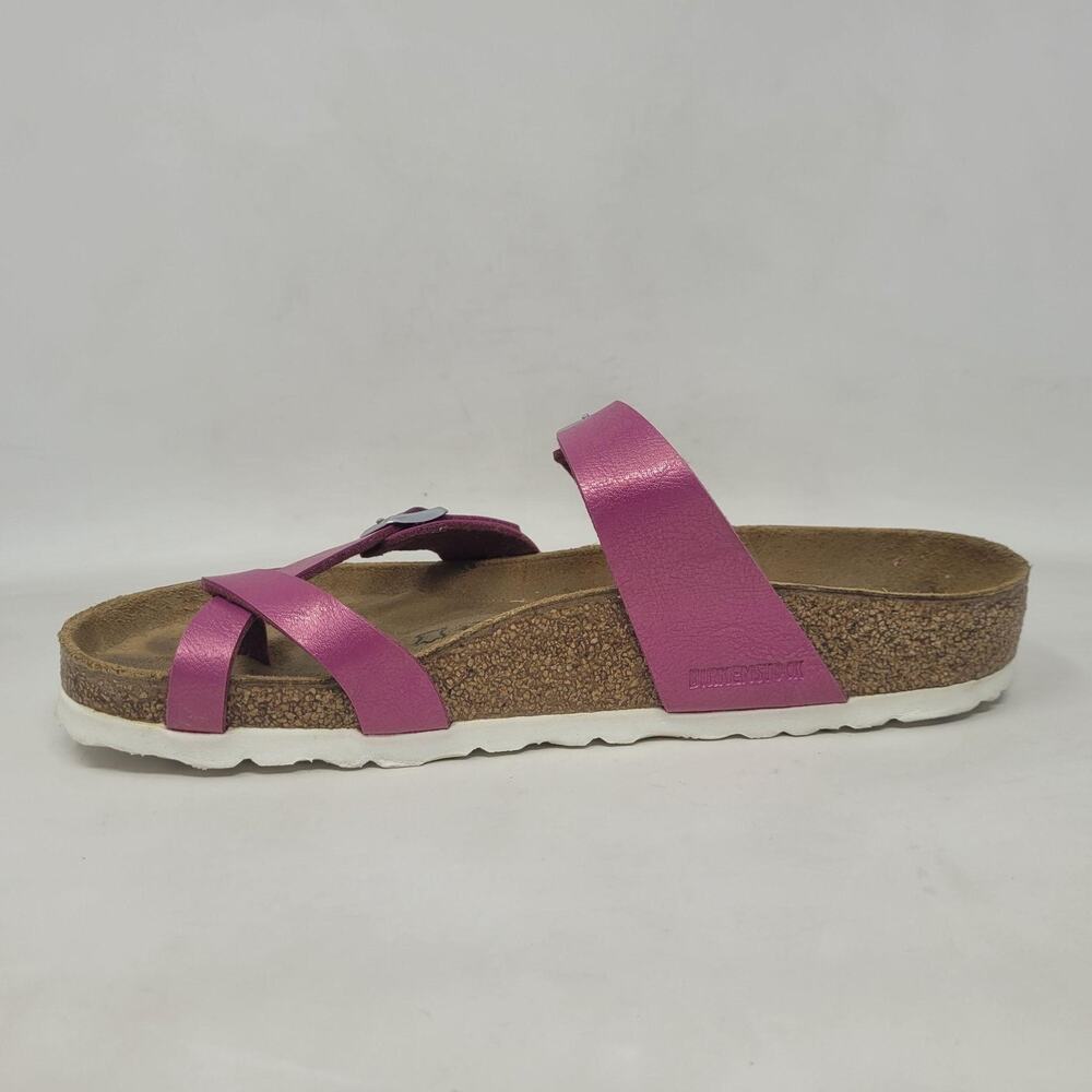 Birkenstock Mayari Sandals EU39 US8.5 Pink Magenta Haze Birko-Flor Slip On - Picture 9 of 10